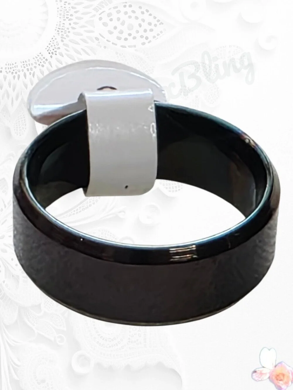 Black Tungsten Style Minimalist Band Ring Matte Modern Men’s Unisex Size 8